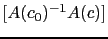 $ [A(c_0)^{-1}A(c)]$