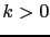 $ k>0$