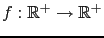 $ f:\mathbb{R}^+\to\mathbb{R}^+$