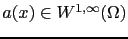 $ a(x)\in W^{1,\infty}(\Omega)$
