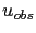 $ u_{obs}$