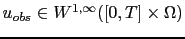 $ u_{obs}\in W^{1,\infty}([0,T]\times\Omega)$