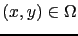 $ (x,y)\in\Omega$