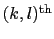 $ (k,l)^{\textrm{th}}$