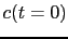 $ c(t=0)$