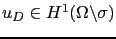 $ u_D\in H^1(\Omega\backslash\sigma)$