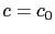 $ c=c_0$