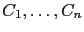 $ C_1,\dots,C_n$