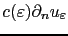 $ c(\varepsilon)\partial_n u_\varepsilon$