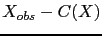 $ X_{obs}-C(X)$