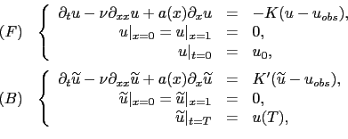 \begin{displaymath}\begin{array}{rl} (F) & \left\{ \begin{array}{rcl} \partial_t...
...etilde{u}\vert _{t=T} &=& u(T), \end{array} \right. \end{array}\end{displaymath}