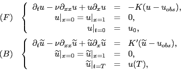 \begin{displaymath}\begin{array}{rl} (F) & \left\{ \begin{array}{rcl} \partial_t...
...etilde{u}\vert _{t=T} &=& u(T), \end{array} \right. \end{array}\end{displaymath}