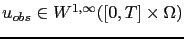 $ u_{obs}\in W^{1,\infty}([0,T]\times\Omega)$