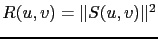$ R(u,v)=\Vert S(u,v)\Vert^2$