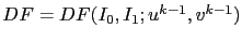 $ DF=DF(I_0,I_1;u^{k-1},v^{k-1})$