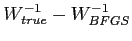 $ W^{-1}_{true}-W^{-1}_{BFGS}$