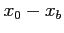 $ x_0-x_b$