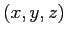 $ (x,y,z)$