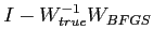 $ I-W^{-1}_{true}W_{BFGS}$