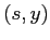 $ (s,y)$