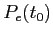 $ P_e(t_0)$