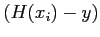 $ (H(x_i)-y)$