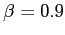 $ \beta=0.9$