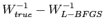 $\displaystyle W^{-1}_{true}-W^{-1}_{L-BFGS}$