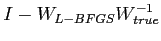 $ I-W_{L-BFGS}W^{-1}_{true}$