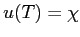 $ u(T)=\chi$