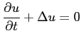 $ \displaystyle \frac{\partial u}{\partial t}
+\Delta u = 0$