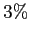 $ 3\%$