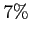 $ 7\%$