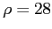 $ \rho = 28$