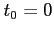 $ t_0=0$