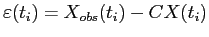$ \varepsilon(t_i)=X_{obs}(t_i)-CX(t_i)$