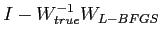 $ I-W^{-1}_{true}W_{L-BFGS}$