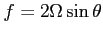 $ f=2\Omega\sin\theta$