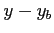 $ y-y_b$