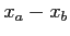 $ x_a-x_b$