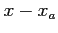 $ x-x_a$
