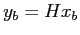 $ y_b=Hx_b$