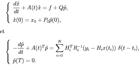 \begin{displaymath}\begin{array}{l} \left\{ \begin{array}{l} \displaystyle \frac...
...-t_i),  [0.4cm] \hat{p}(T)=0. \end{array} \right. \end{array}\end{displaymath}
