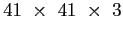 $ 41 \times 41 \times 3$