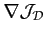 $ \nabla\mathcal{J}_\mathcal{D}$
