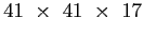 $ 41 \times 41 \times
 17$