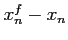 $ x_n^f-x_n$