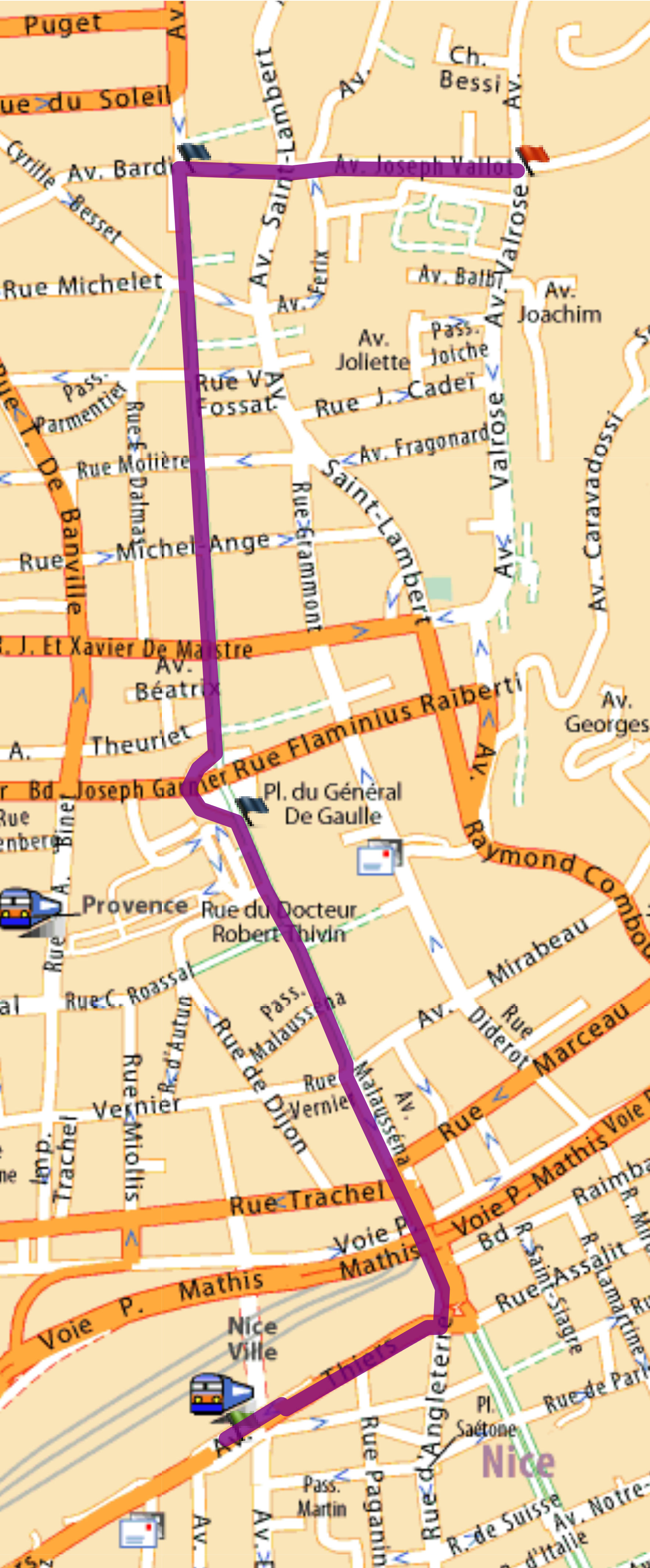 railway station to university